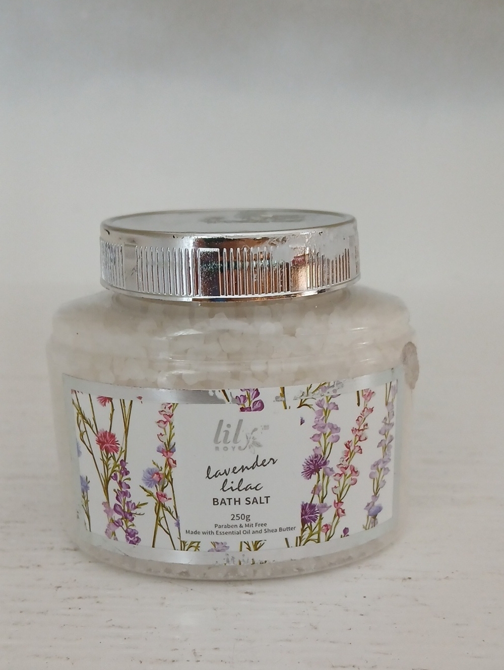 Lavender Lilac Bath Salt - White